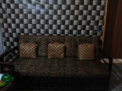 wooden sofa