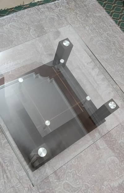 Glass Top Coffee Table Center Table with Shelf