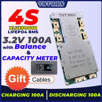 TDT 4S 12V 100A BLUETOOTH WITH DISPLAY BMS Common Port LiFePO4 Battery