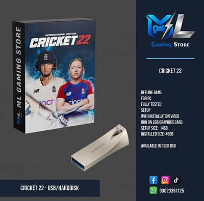 Cricket 22 Pc game - Full game for pC - delivery available ~ 32gb usb