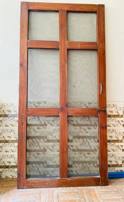 wooden net door