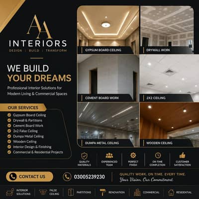 Woodwork / Gypsum Ceiling Installation / False Ceiling