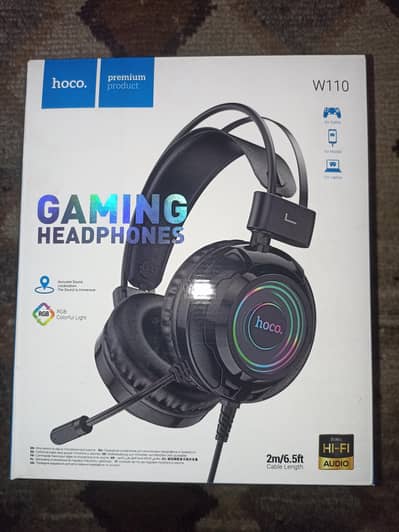 HOCO W110 RGB Gaming Headset with Mic | PC PS4 PS5 Mobile Laptop