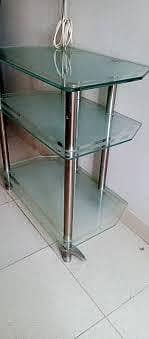 tv trolley glass