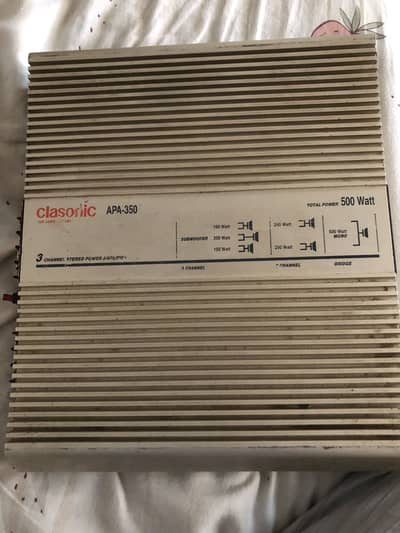 Clasonic car amplifier 3 channel japan 500 watt