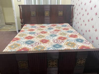 King Size Wooden Bedset with Dressing table & 2 Sidetables