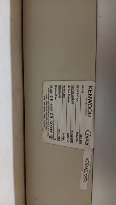 Kenwood 1.5 ton AC in 10/10 condition