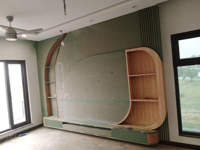 carpenter wood work kitchen cabinet repairing, Wall pallings