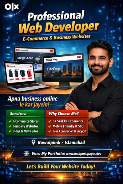 Professional Web Developer E‑Commerce & Business Websites