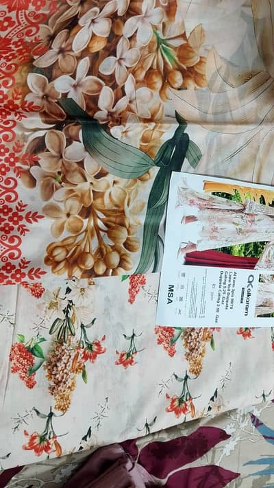 Al karm 3pc 90/70 Lawn Oil Duppata Cating 5.25. Gaz Duppata  Cating