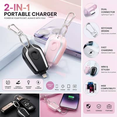 Portable Power Bank – Fast Charging Compact Battery Pack (Black)