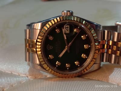 Rolex Oyster Perpetual Datejust In Green Dial With Jubilee Bracelet