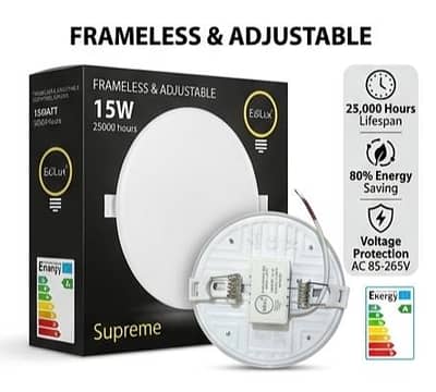 15 Watts LED Ceiling Light - Ultra-Thin Frameless Panel
