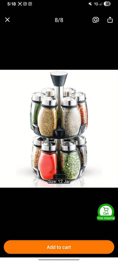 Spice rack for kitchen and dining