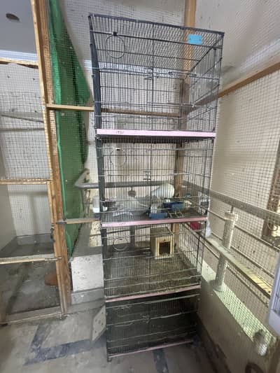 Cage foldable 4 portions
