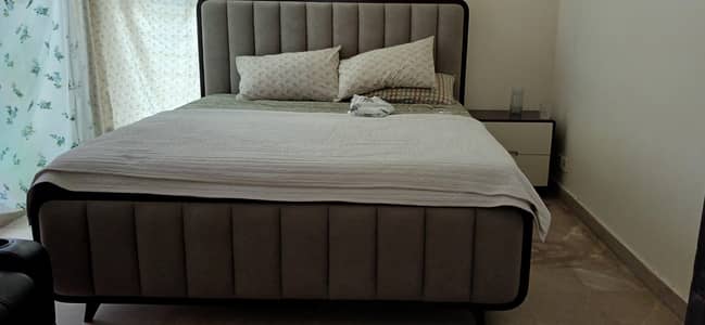 1 Double bed with Dremer foam ( protecter) ' 2 side tables and dressig