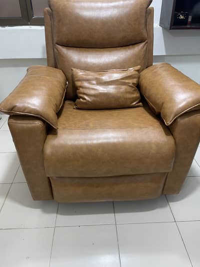 Recliner sofa brown color