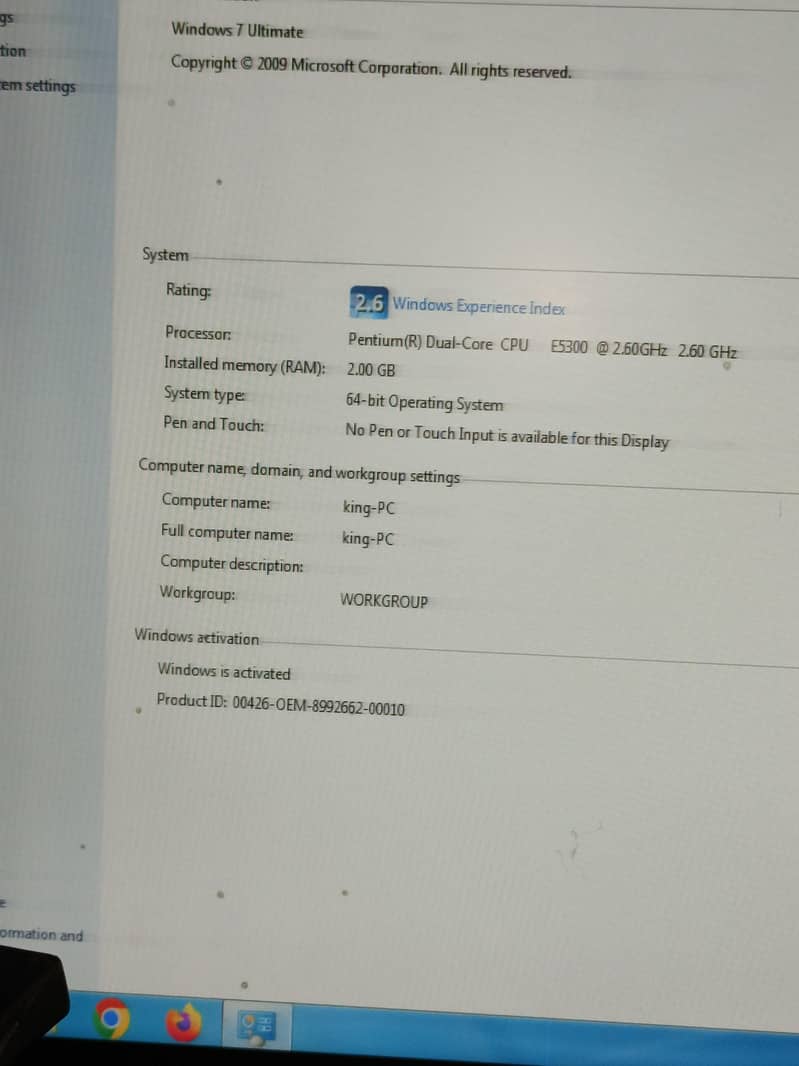 computer CPU+ LCD HP + keyboard+mouse and cable 5