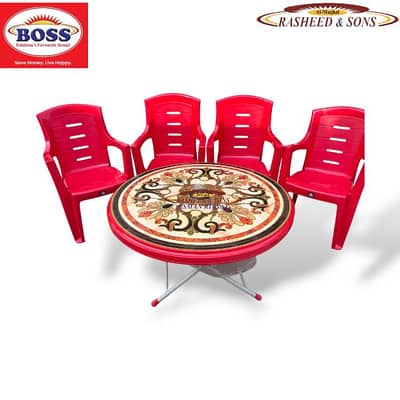 Boss Plastic Chairs and Table set Original Premium Quality OƷ2749884OO