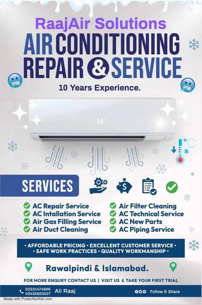 Ac Services / Ac Installation &  Maintenance & Repair & Gas Filling. . .