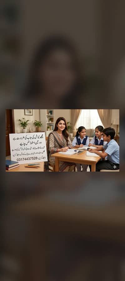 Female tuition teacher available in Gulshan Ravi lahore