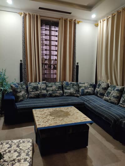 7 seater sofa with a table and 4 stools - brand new condition