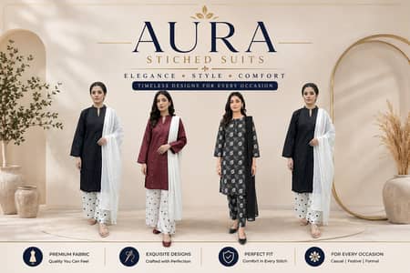 Ladies Stitched 3 Piece Suits | All Pakistan Delivery | COD Available