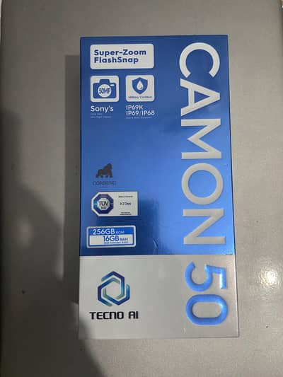 Tecno Camon 30 Box Pack – 256GB ROM / 16GB RAM – PTA Approved