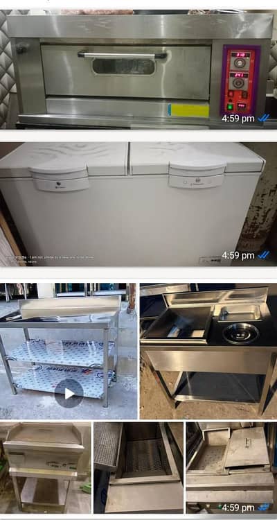 pizza oven Frayer working table Breading Table For sale