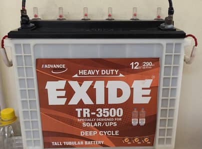Exide TX3500 290AH Tall Tubular battery 2 years used good condition