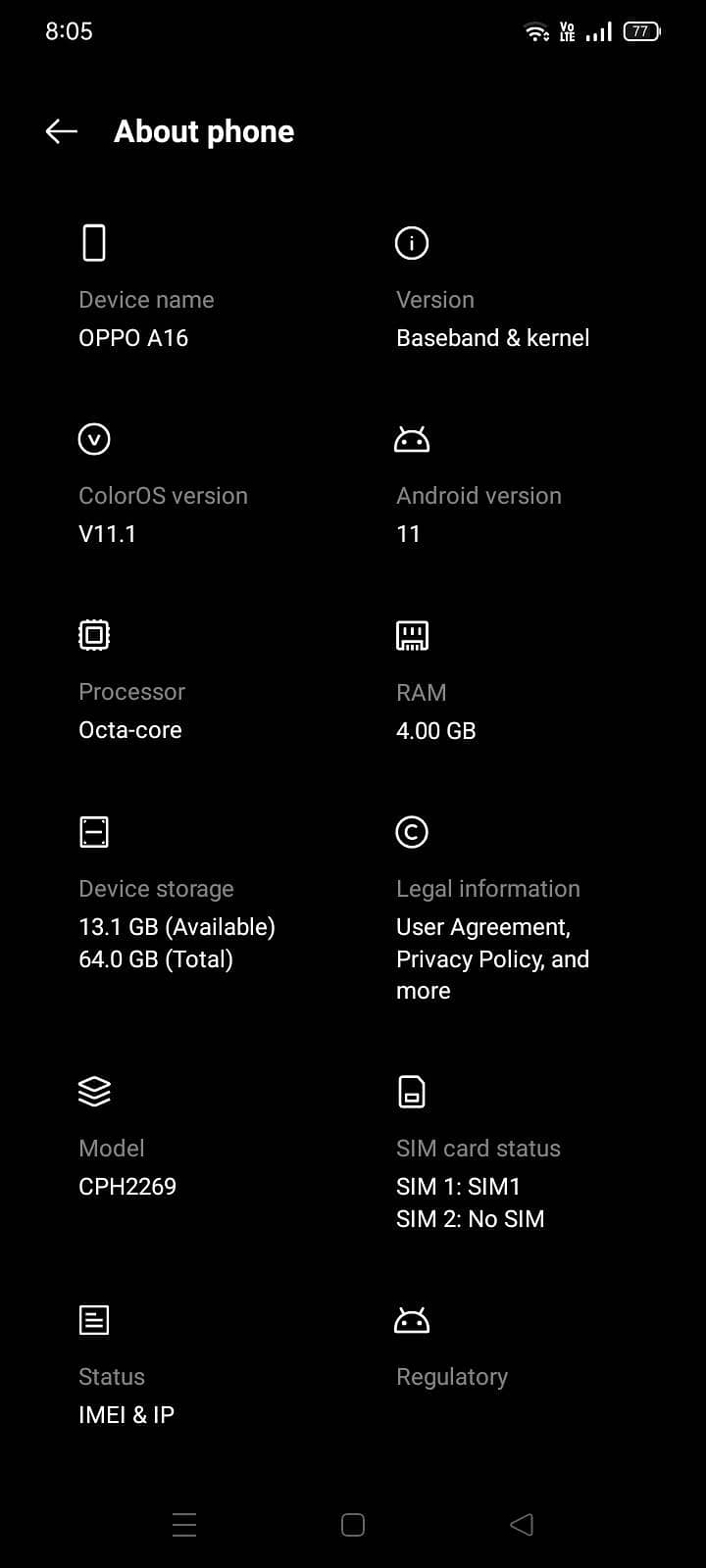 OPPO A16 5