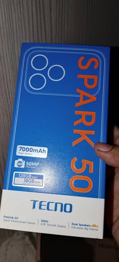 Tecno spark 50 Newly Opened 6/128 7000Mah battery.