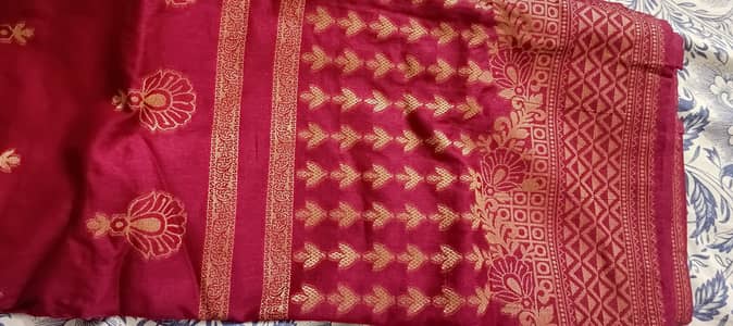 Maroon new jacquard dupatta for sale