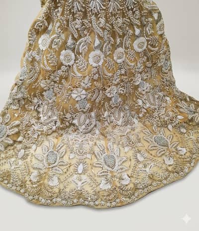 Heavy Handwork  bridal maxi.
