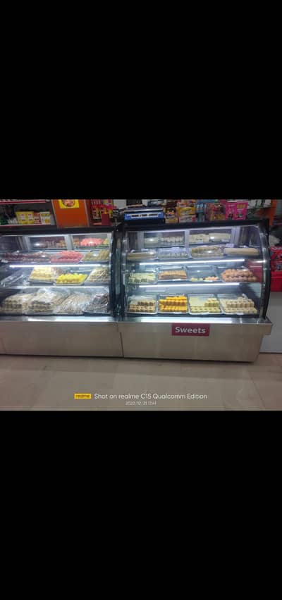 Commercial Glass Display Counters for Bakery / Sweets