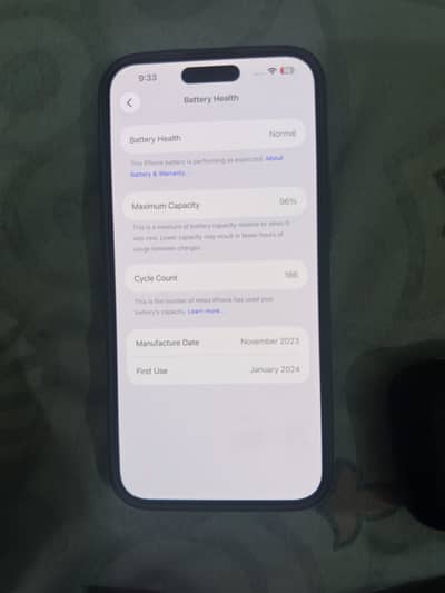 Apple iPhone 15 Pro Max Non PTA 96% health