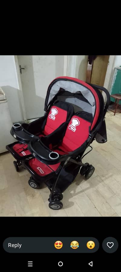 twins pram best condition