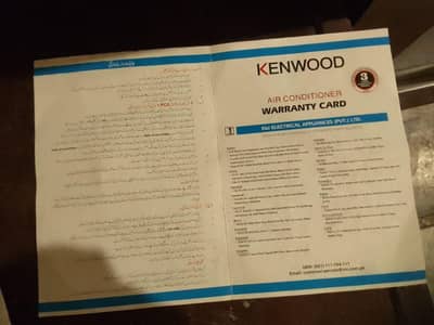 non inverter Kenwood 1.5 ton Split A. C