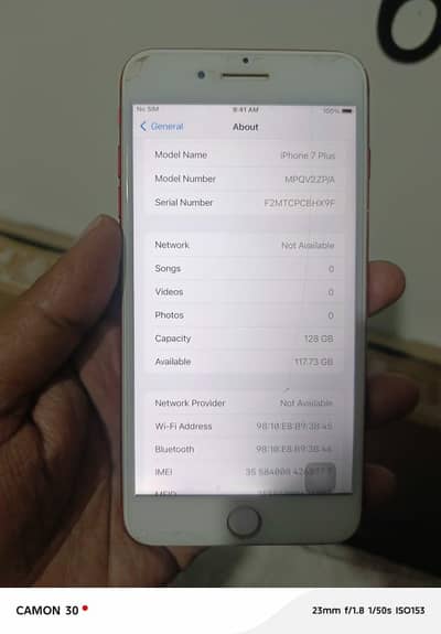 Apple iPhone 7 plus approved 0/3/7/1/1176)118
