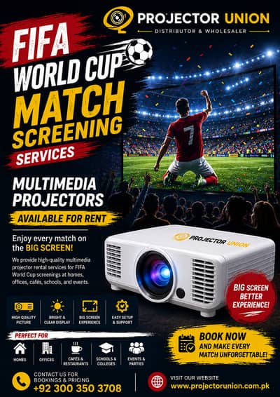 FIFA world cup football matches screening services, projector rentals