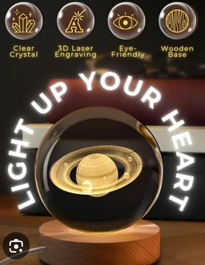 3d crystal ball LED night light 