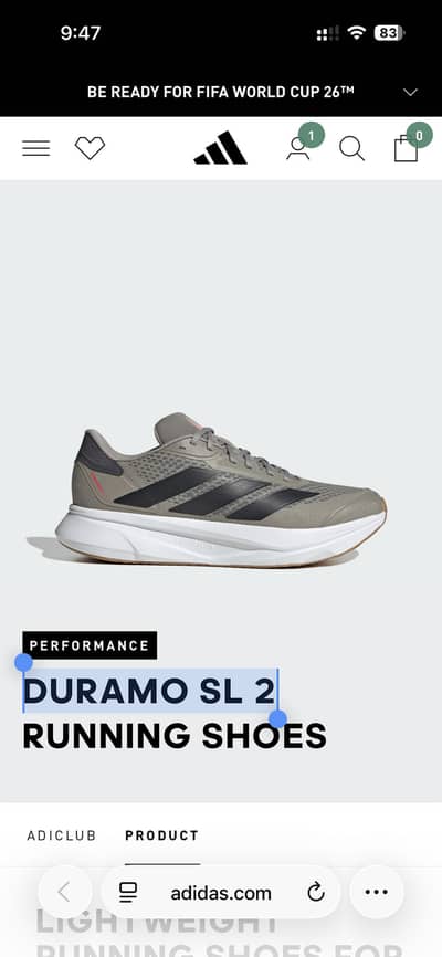 Adidas  DURAMO SL 2 RUNNING SHOES