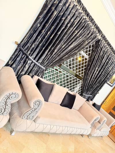 7 seater gray luxury sofa set
