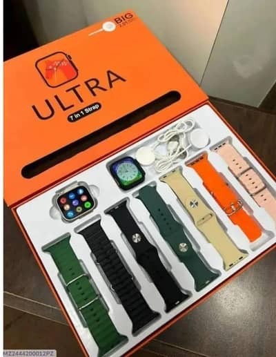 Ultra Smart Watch with 4 straps Set