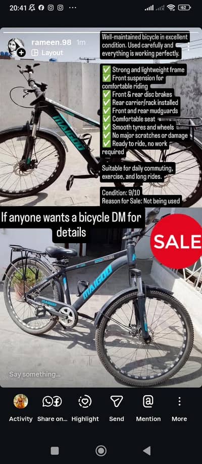 Maigoo M-1000 Bicycle – Excellent Condition | Disc Brakes