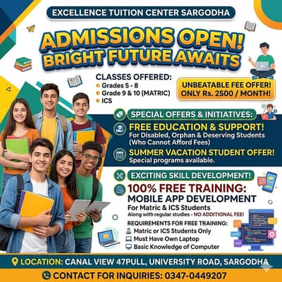 tution center and home tutor both facilities available