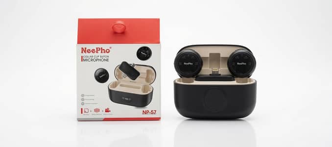 NeePho NP-57 Wireless Collar Clip Button Microphone