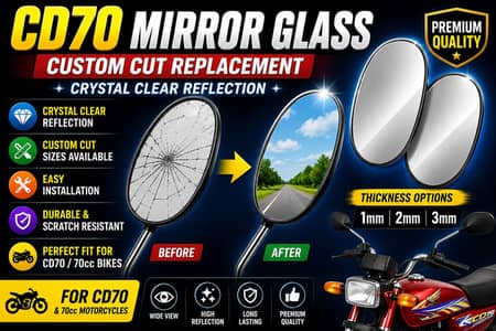 Honda CD70 bike side mirror 1mm,2mm,3mm