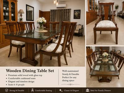 8 seater Dining Table Solid Wood