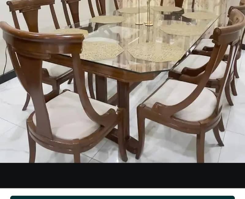 8 seater Dining Table Solid Wood 2